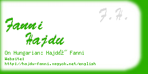 fanni hajdu business card
