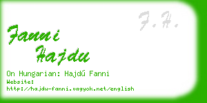 fanni hajdu business card